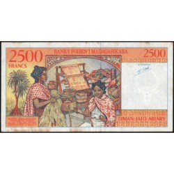 Madagascar - Pick 81 - 2'500 francs - 500 ariary - Série A - 1998 - Etat : TTB