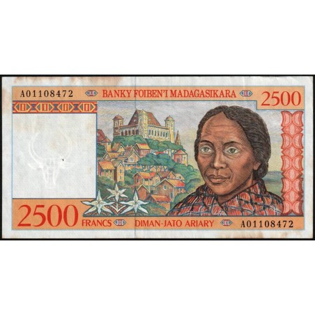 Madagascar - Pick 81 - 2'500 francs - 500 ariary - Série A - 1998 - Etat : TTB-