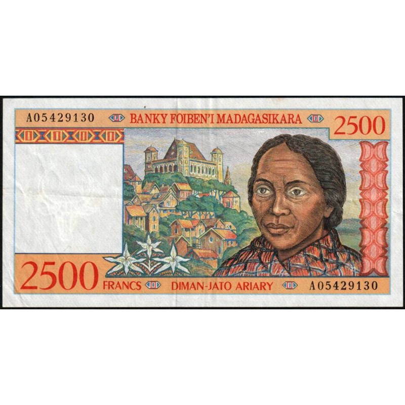 Madagascar - Pick 81 - 2'500 francs - 500 ariary - Série A - 1998 - Etat : TTB+