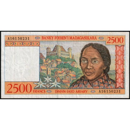 Madagascar - Pick 81 - 2'500 francs - 500 ariary - Série A - 1998 - Etat : TTB
