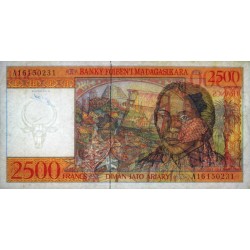 Madagascar - Pick 81 - 2'500 francs - 500 ariary - Série A - 1998 - Etat : TTB