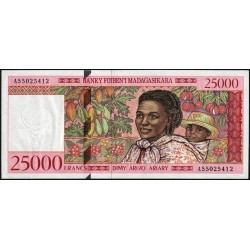 Madagascar - Pick 82 - 25'000 francs - 5'000 ariary - Série A - 1998 - Etat : pr.NEUF