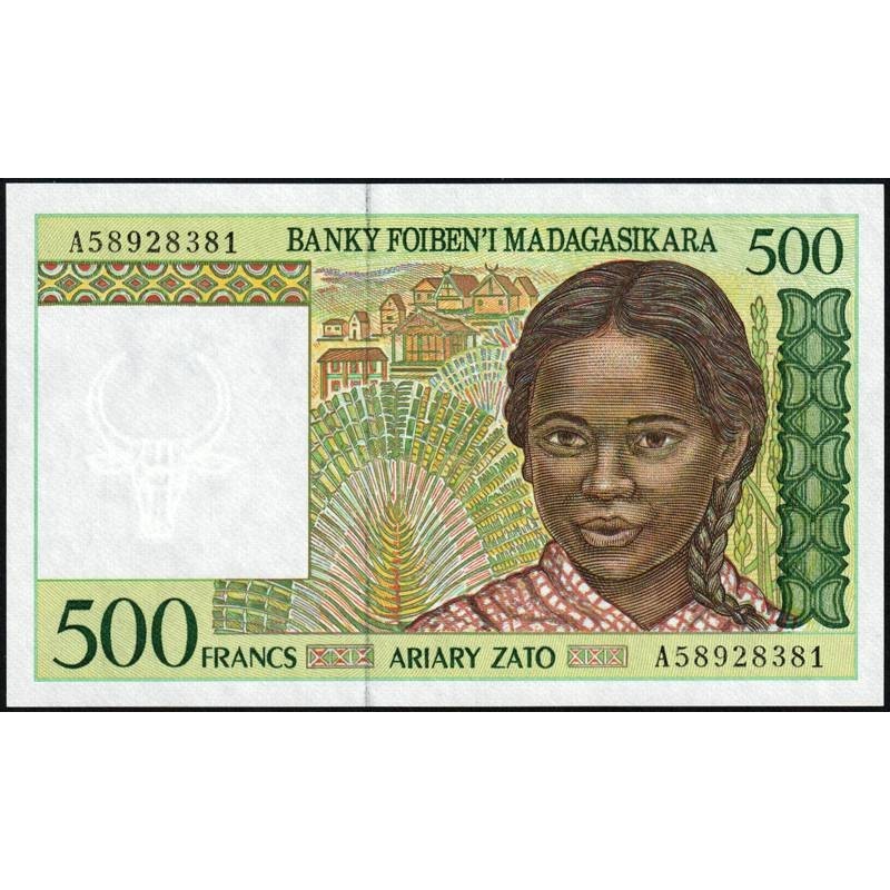 Madagascar - Pick 75a - 500 francs - 100 ariary - Série A - 1994 - Etat : NEUF