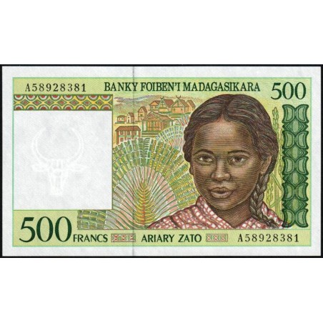 Madagascar - Pick 75a - 500 francs - 100 ariary - Série A - 1994 - Etat : NEUF