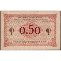 Paris - Pirot 97-10 - 50 centimes - Série J.5 - 10/03/1920 - Etat : TTB+