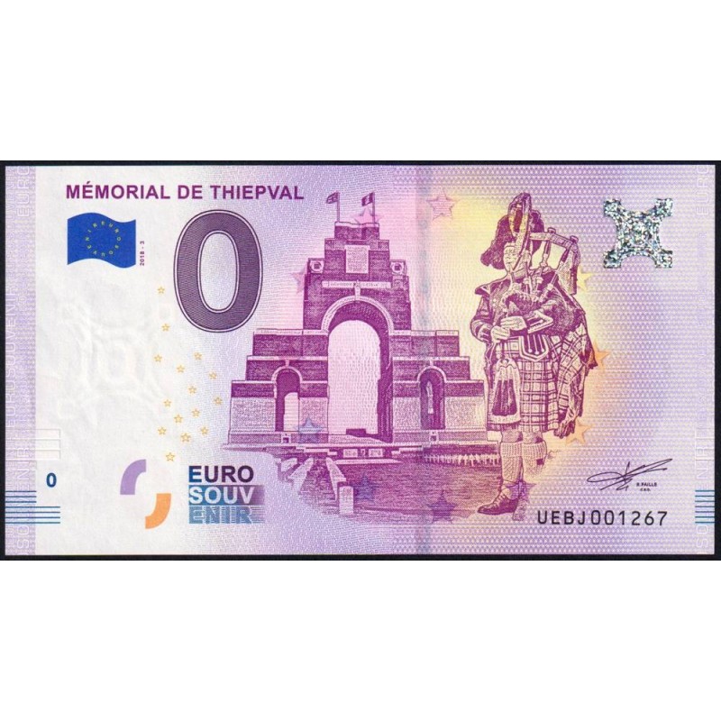 80 - Mémorial de Thiepval - UEBJ-2018-3 - Etat : NEUF