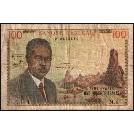 Cameroun - Pick 10 - 100 francs - Série M.4 - 1962 - Etat : B+