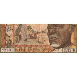 Centrafrique - Afrique Equatoriale - Pick 3b - 100 francs - Série O.22 - 1963 - Etat : B+