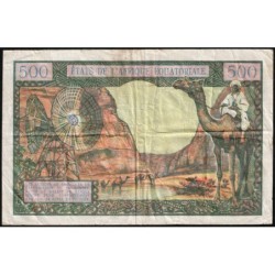 Centrafrique - Afrique Equatoriale - Pick 4f - 500 francs - Série H.7 - 1966 - Etat : TTB-