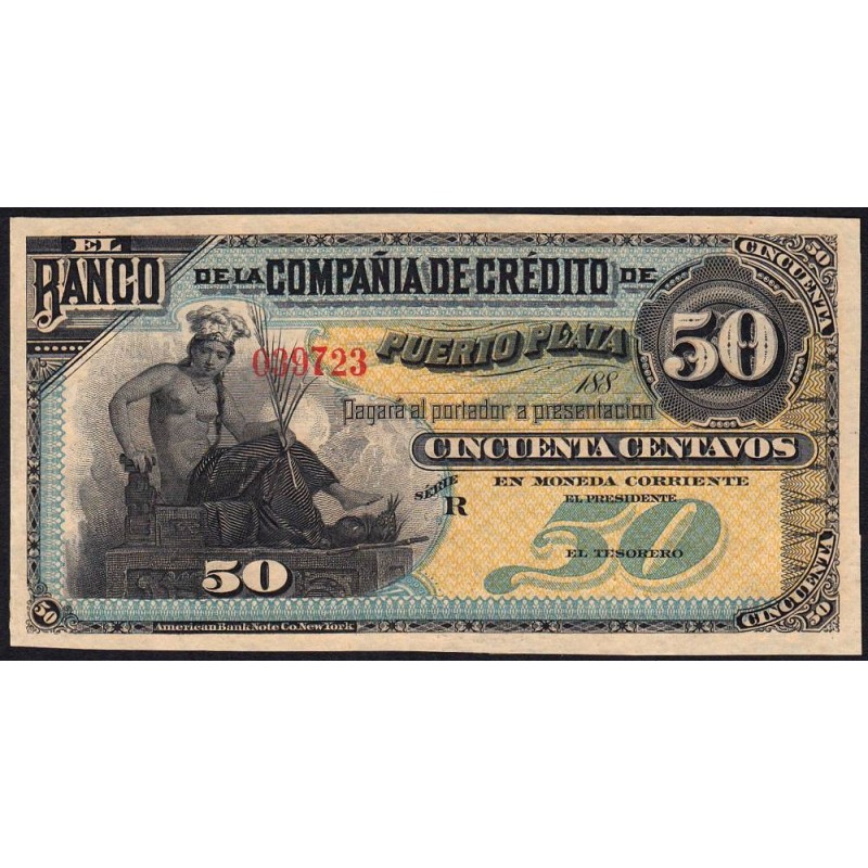 Rép. Dominicaine - Pick S102r - 50 centavos - Série R - 188x - Etat : NEUF