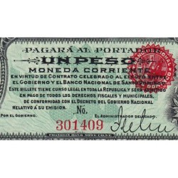 Rép. Dominicaine - Pick S131r - 1 peso - Série C - 1898 - Etat : pr.NEUF