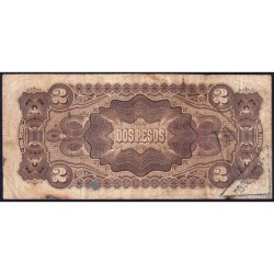 Rép. Dominicaine - Pick S132a - 2 pesos - Série D - 1898 - Annulé - Etat : TB-