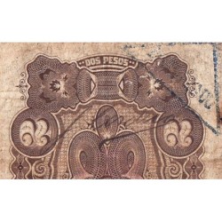 Rép. Dominicaine - Pick S132a - 2 pesos - Série D - 1898 - Annulé - Etat : TB-