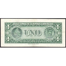 Rép. Dominicaine - Pick 71a_1 - 1 peso oro - Série EA - 1957 - Etat : TTB+