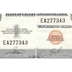 Rép. Dominicaine - Pick 71a_1 - 1 peso oro - Série EA - 1957 - Etat : TTB+