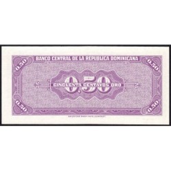 Rép. Dominicaine - Pick 89a - 50 centavos oro - Série A - 1962 - Etat : NEUF