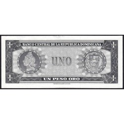 Rép. Dominicaine - Pick 99a_2 - 1 peso oro - Série UU - 1967 - Etat : SPL