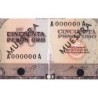 Rép. Dominicaine - Pick 103a_1s - 50 pesos oro - Série AA - 1965 - Spécimen - Etat : NEUF