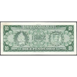 Rép. Dominicaine - Pick 110a_2 - 10 pesos oro - Série VV - 1976 - Etat : SPL