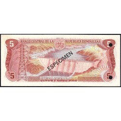 Rép. Dominicaine - Pick 118as - 5 pesos oro - Série AA - 1978 - Spécimen - Etat : NEUF
