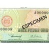 Rép. Dominicaine - Pick 119b_1s - 10 pesos oro - Série AR - 1980 - Spécimen - Etat : NEUF