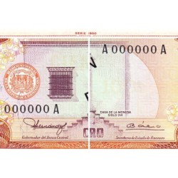 Rép. Dominicaine - Pick 122a_4s - 100 pesos oro - Série AA - 1980 - Spécimen - Etat : NEUF