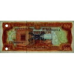 Rép. Dominicaine - Pick 122a_4s - 100 pesos oro - Série AA - 1980 - Spécimen - Etat : NEUF