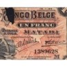 Congo Belge - Pick 3B_2 - 1 franc - Matadi - Série M - 15/01/1920 - Etat : AB