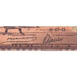 Congo Belge - Pick 14B - 10 francs - Série N - Deuxième émission - 10/07/1942 - Etat : B+