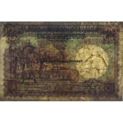 Congo Belge - Pick 14B - 10 francs - Série N - Deuxième émission - 10/07/1942 - Etat : B+
