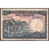 Congo Belge - Pick 14E_2 - 10 francs - Série A/D - 15/08/1949 - Etat : B+
