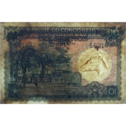 Congo Belge - Pick 14E_2 - 10 francs - Série A/P - 15/08/1949 - Etat : TB-