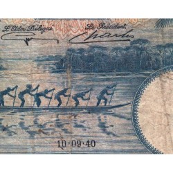 Congo Belge - Pick 15 - 20 francs - Série A - 10/09/1940 - Etat : B+
