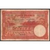 Congo Belge - Pick 15B - 20 francs - Série H - Troisième émission - 10/12/1942 - Etat : TB-