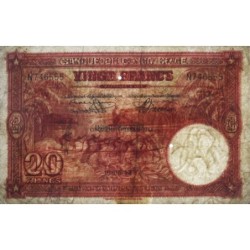 Congo Belge - Pick 15D - 20 francs - Série N - Cinquième émission - 10/5/1944 - Etat : TB-