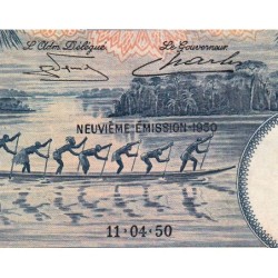 Congo Belge - Pick 15H - 20 francs - Série AY - Neuvième émission - 11/04/1950 - Etat : TTB