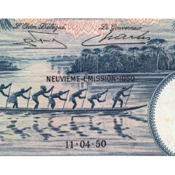 Congo Belge - Pick 15H - 20 francs - Série BB - Neuvième émission - 11/04/1950 - Etat : TTB-
