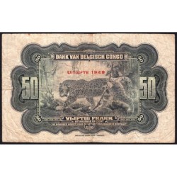 Congo Belge - Pick 16g - 50 francs - Série L - Emission 1949 - Etat : TB-