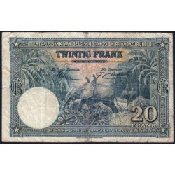 Congo Belge - Ruanda Urundi - Pick 23_2 - 20 francs - Série B - 01/09/1952 - Etat : TB-