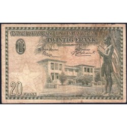 Congo Belge - Ruanda Urundi - Pick 26a_1 - 20 francs - Série F - 15/12/1953 - Etat : B