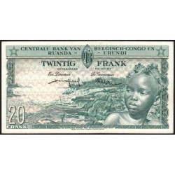 Congo Belge - Ruanda Urundi - Pick 31_4 - 20 francs - Série R - 01/06/1957 - Etat : SPL+