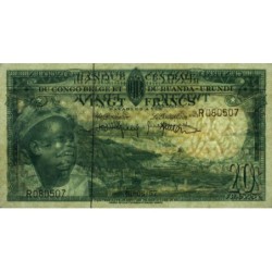 Congo Belge - Ruanda Urundi - Pick 31_4 - 20 francs - Série R - 01/06/1957 - Etat : SPL+
