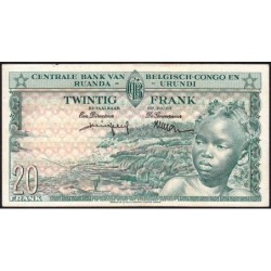 Congo Belge - Ruanda Urundi - Pick 31_10 - 20 francs - Série AX - 01/12/1959 - Etat : SUP+ à SPL