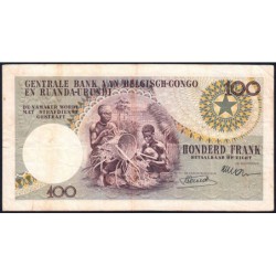Congo Belge - Ruanda Urundi - Pick 33a_1 - 100 francs - Série A - 15/01/1955 - Etat : TB+