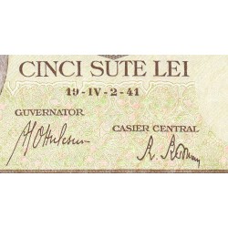 Roumanie - Pick 51_2 - 500 lei - Série R/7 - 02/04/1941 - Etat : NEUF