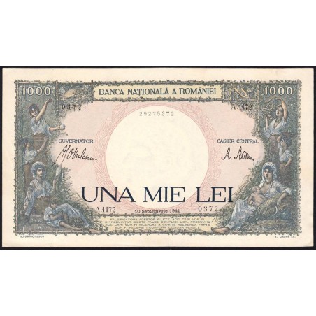 Roumanie - Pick 52a_1 - 1'000 lei - Série A.1172 - 10/09/1941 - Etat : SPL