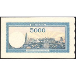 Roumanie - Pick 56a_3 - 5'000 lei - Série I/5 - 20/03/1945 - Etat : SPL+