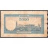 Roumanie - Pick 56a_4 - 5'000 lei - Série A/7 - 21/08/1945 - Etat : B-