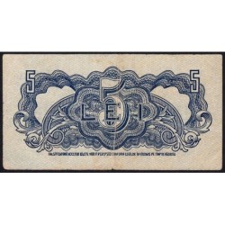 Roumanie - Pick M10 - 5 lei - Série AC - 1944 - Etat : TB