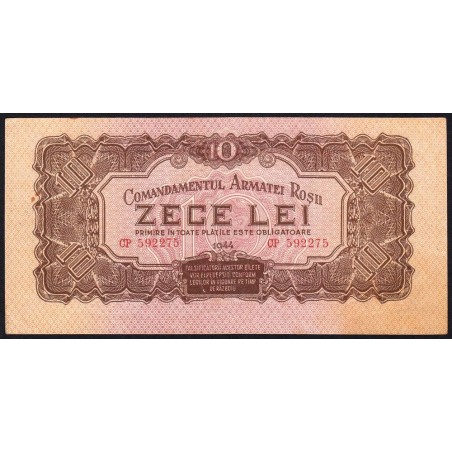 Roumanie - Pick M11 - 10 lei - Série CP - 1944 - Etat : TTB+
